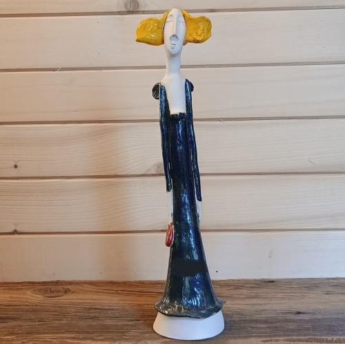dekoracja ceramiczna anioł - dama granatowa.jpg