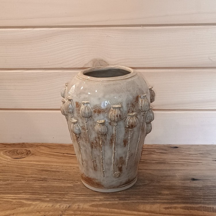 wazon ceramiczny z makówkami