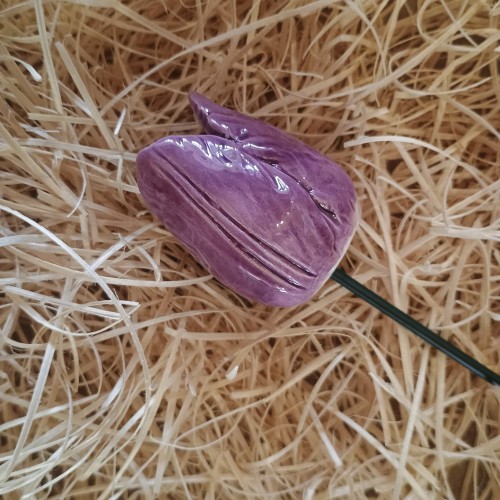 kwiat ceramiczny tulipan filoetowy 2.jpeg