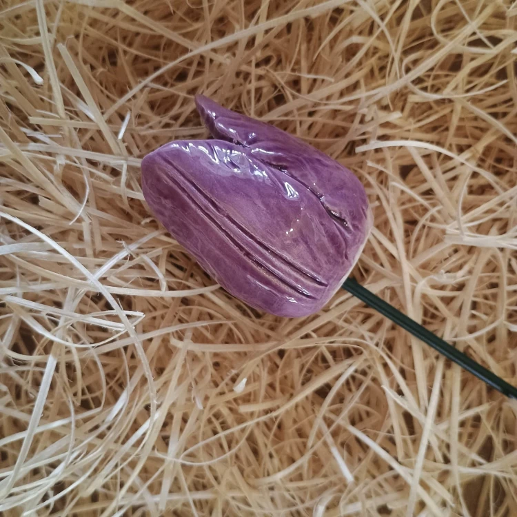 kwiat ceramiczny tulipan filoetowy 2.jpeg