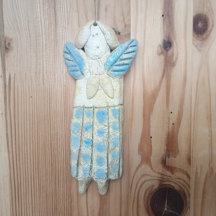 Anioł ceramiczny wiszący mały wariant 8.jpeg