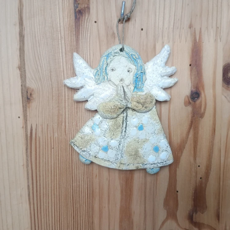 Anioł ceramiczny wiszący mały wariant 17.jpeg