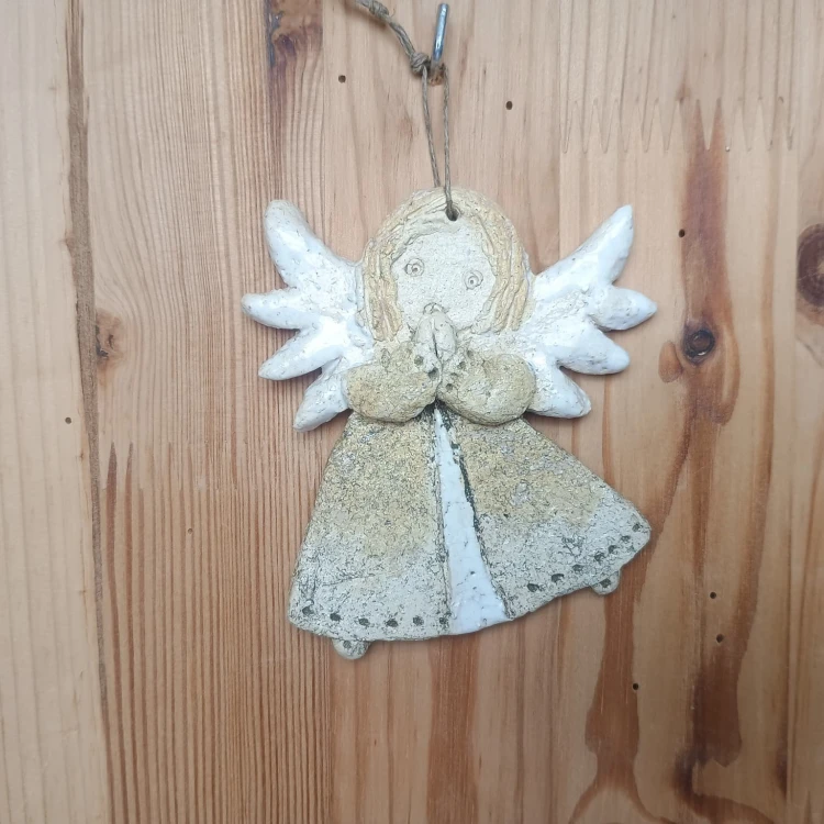 Anioł ceramiczny wiszący mały wariant 18.jpeg