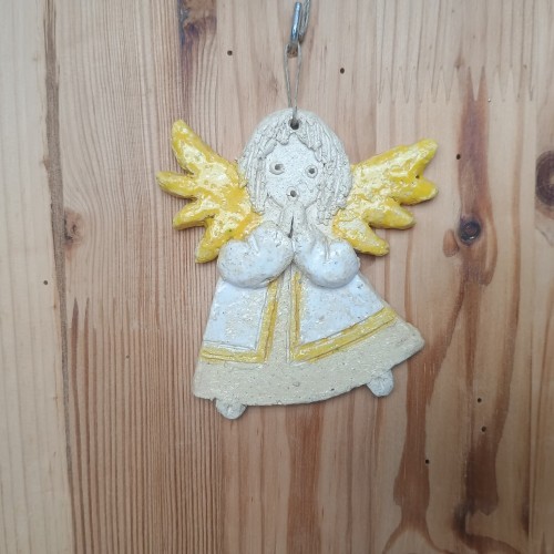 Anioł ceramiczny wiszący mały wariant 19.jpeg