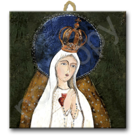 Kafelek ceramiczny Święta Maryja z Dzieciątkiem - wariant II
