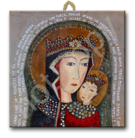 Kafelek ceramiczny Święta Maryja z Dzieciątkiem - wariant II