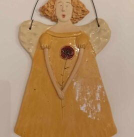 Anioł ceramiczny wiszący kobieta - wzór 1