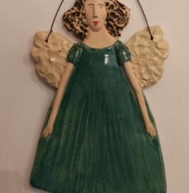 Anioł ceramiczny wiszący kobieta - wzór 4